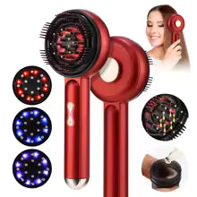 Electric Head Vibration Comb Massager With Red Light
